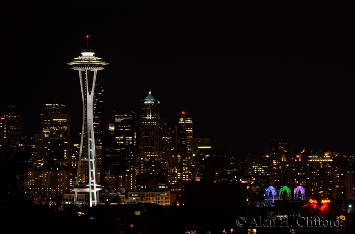 Space Needle at night