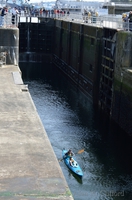 One canoe in the lock