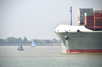 Containers and ship