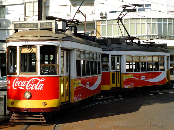 Trams at the Prazeres Cemetery