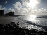 Sea and beach contre-jour