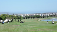 Margaret on the 18th at Langebaan