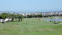 Margaret on the 18th at Langebaan