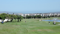 Margaret on the 18th at Langebaan