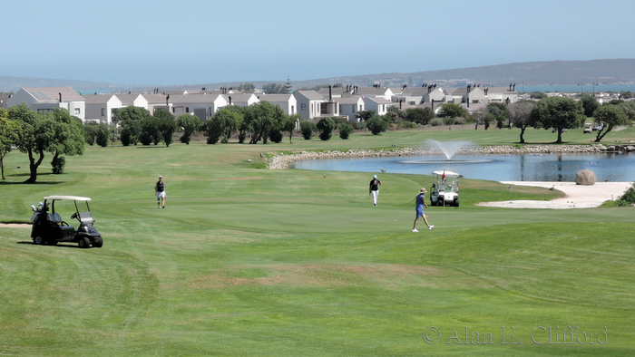 Margaret on the 18th at Langebaan