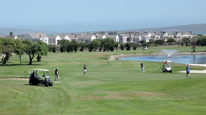 Margaret on the 18th at Langebaan