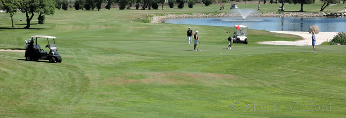 Margaret on the 18th at Langebaan