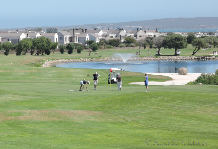 Margaret on the 18th at Langebaan