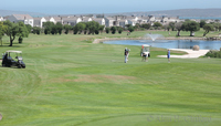 Margaret on the 18th at Langebaan