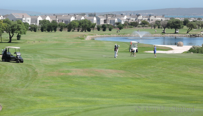 Margaret on the 18th at Langebaan