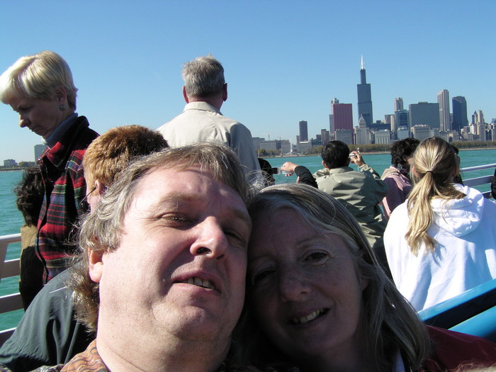 Margaret and Alan on the Lake Michigan boat