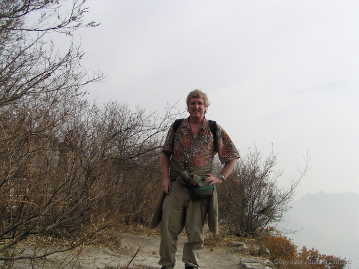 Alan on the unrestored Great Wall of China at Mutianyu