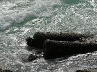 Cannons in the sea at Needham’s Point