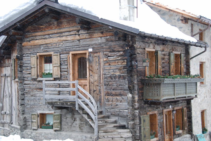 Wooden building in Livigno